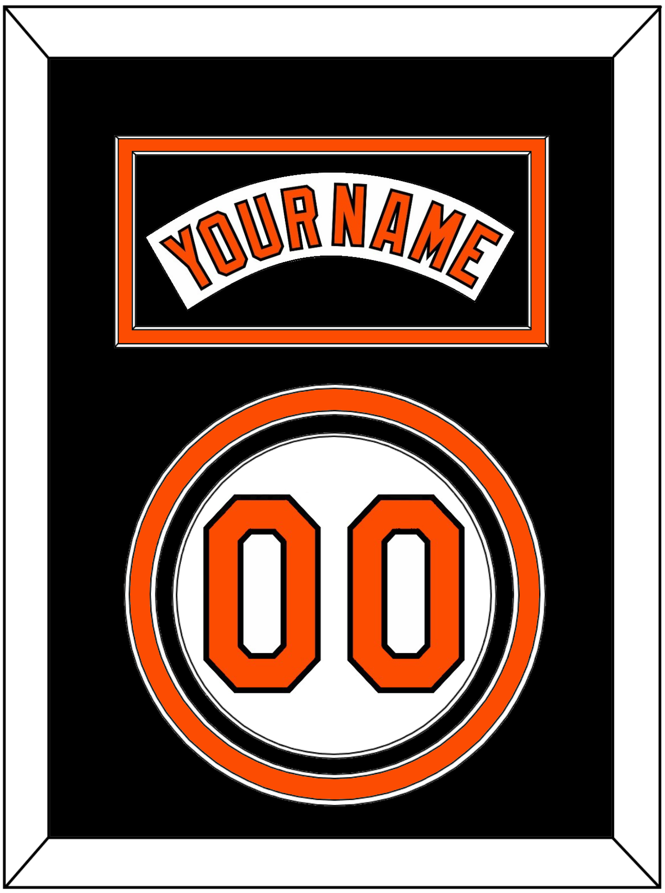 Baltimore Nameplate & Number - Home White (1971-1988) - Premier Tier 4