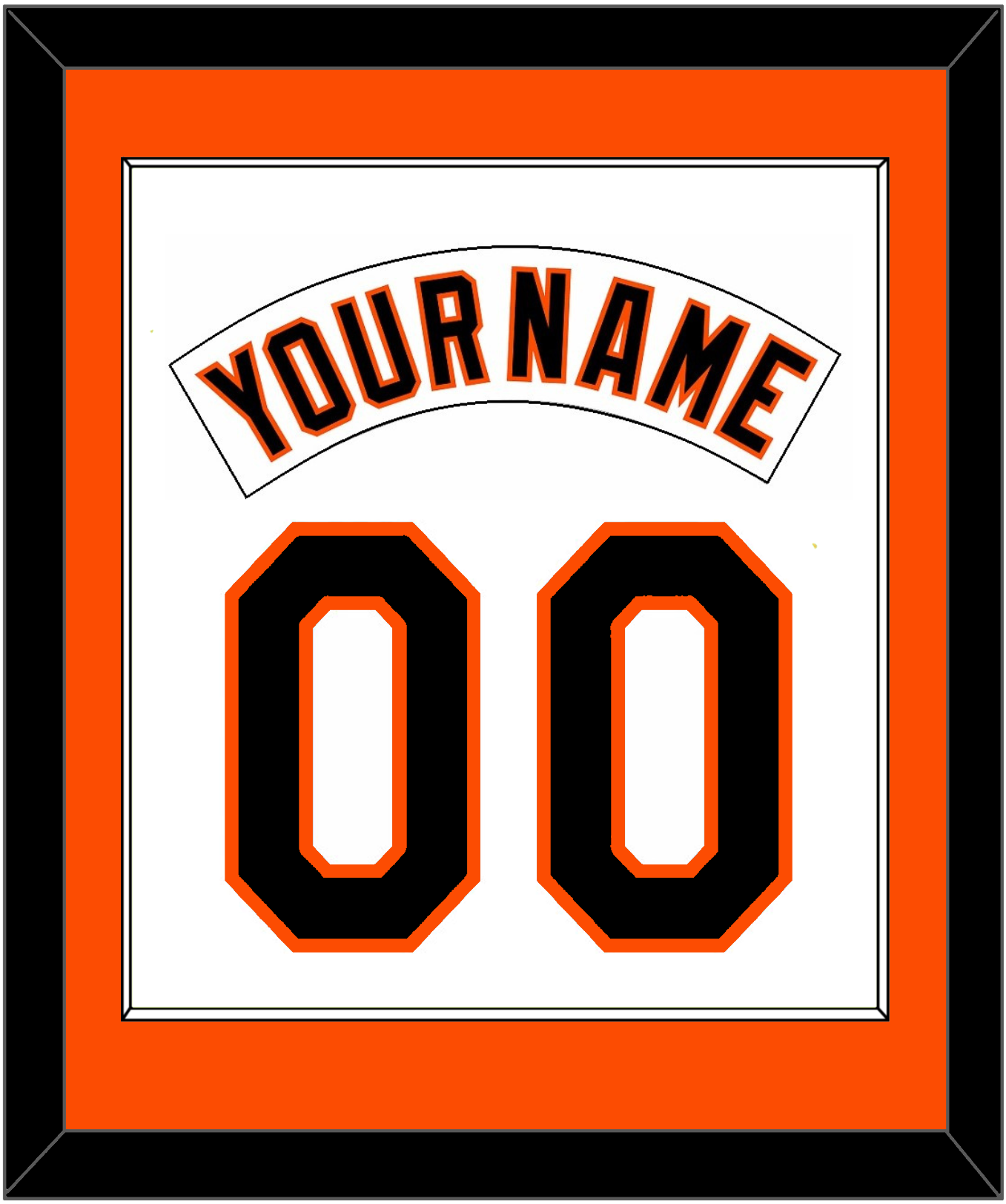 Baltimore Nameplate & Number Combined - Home White (1995-1997) - Essential Tier 1
