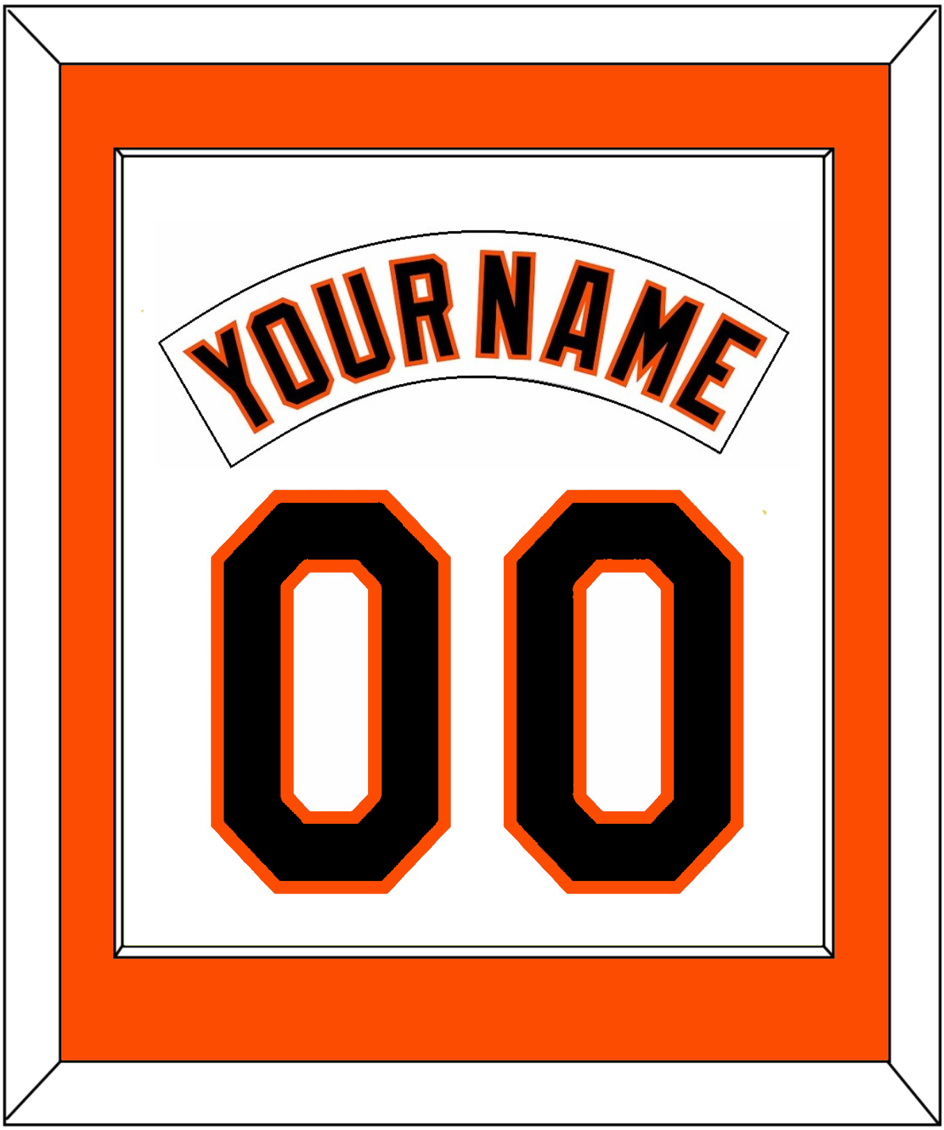 Baltimore Nameplate & Number Combined - Home White (1995-1997) - Essential Tier 1