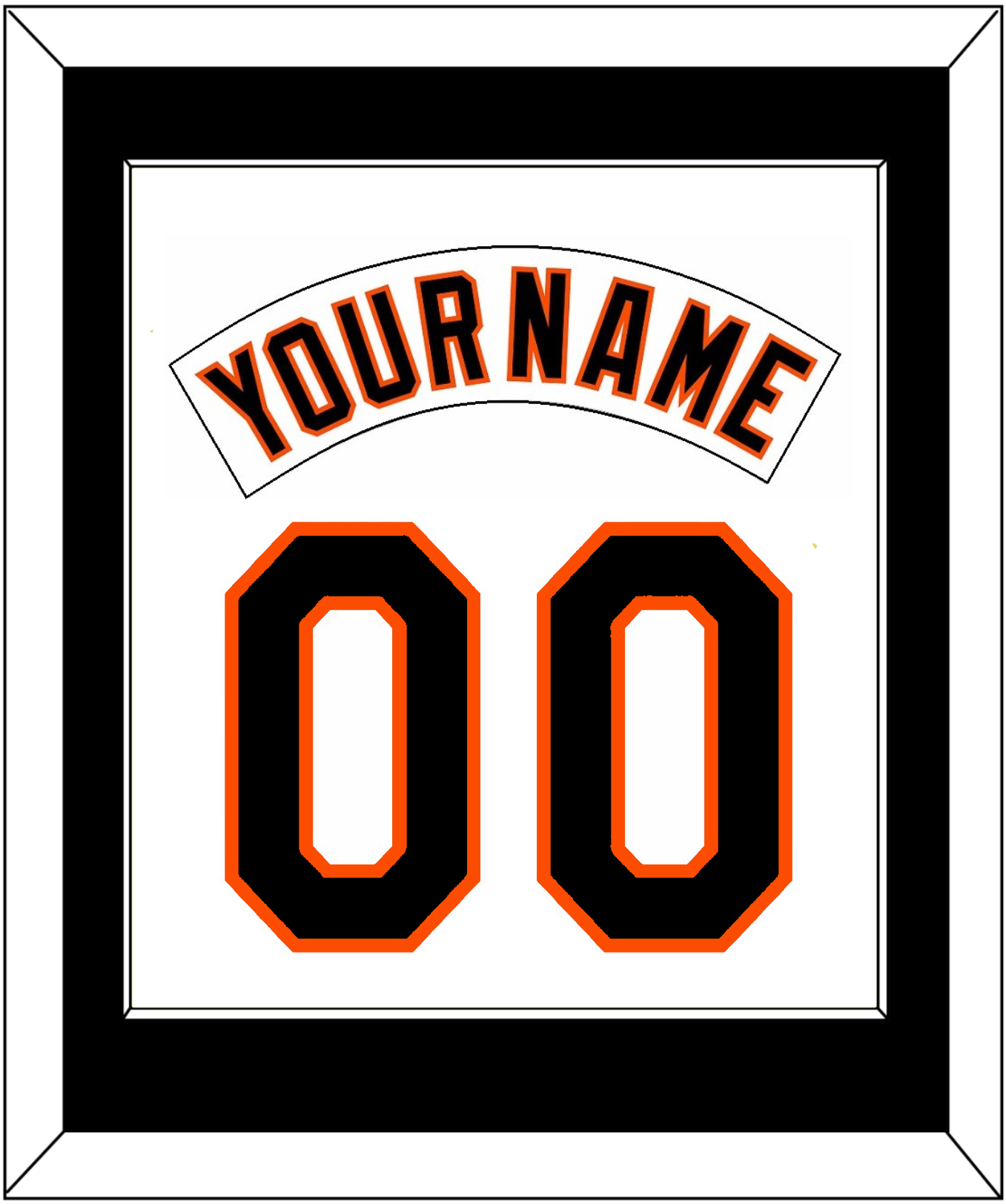 Baltimore Nameplate & Number Combined - Home White (1995-1997) - Essential Tier 2