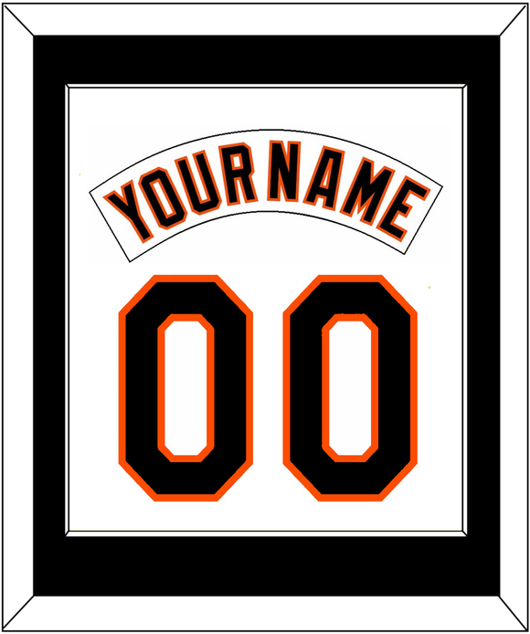 Baltimore Nameplate & Number Combined - Home White (1995-1997) - Single Mat 2