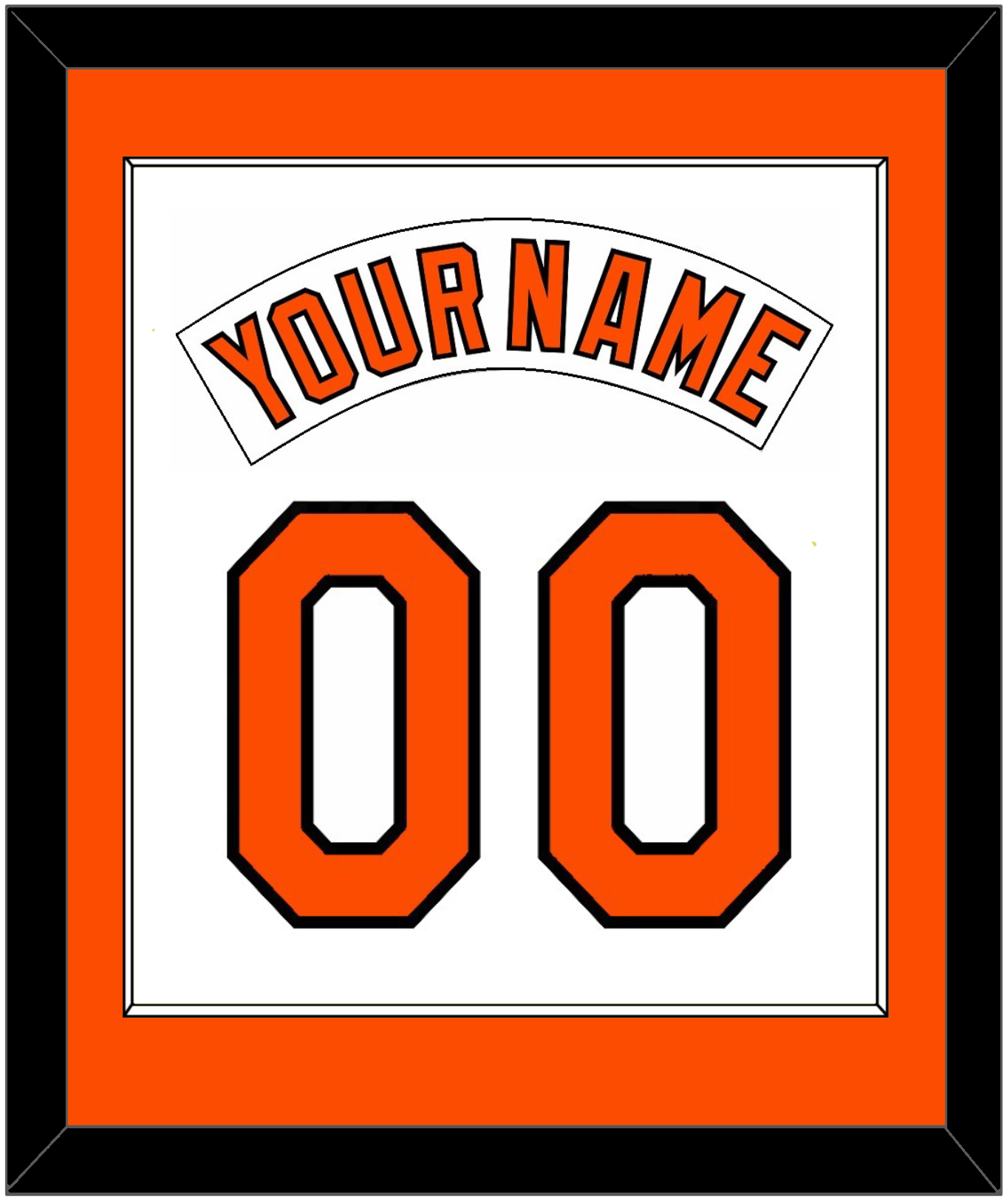 Baltimore Nameplate & Number Combined - Home White (1978-1988) - Essential Tier 1