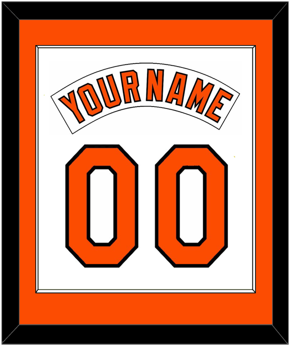 Baltimore Nameplate & Number Combined - Home White (1978-1988) - Single Mat 1