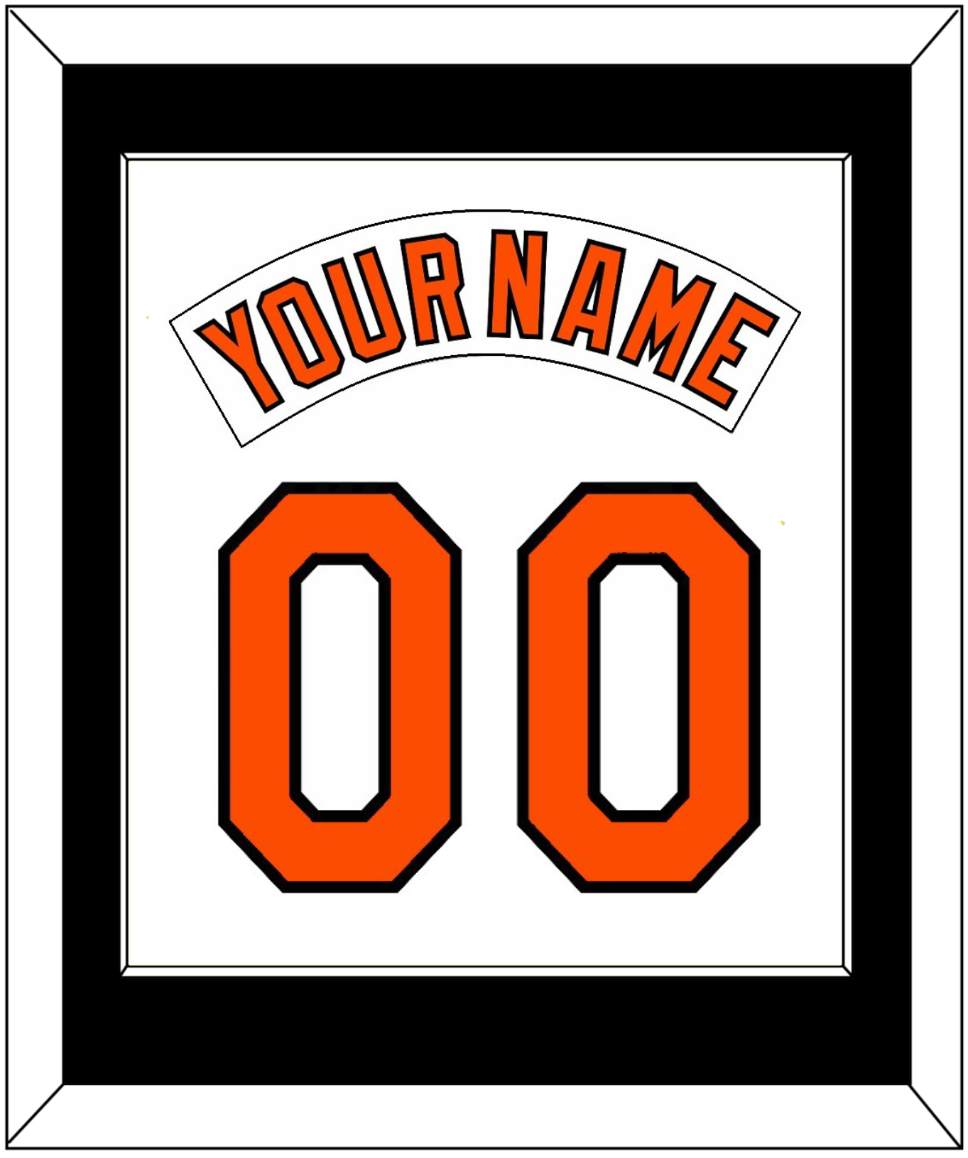 Baltimore Nameplate & Number Combined - Home White (1978-1988) - Essential Tier 2