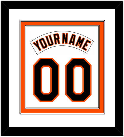 Baltimore Nameplate & Number Combined - Home White (1995-1997) - Signature Tier 1