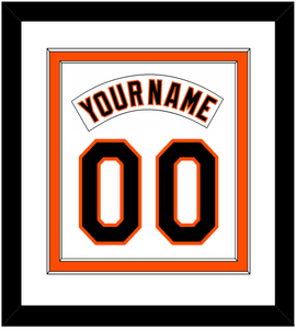 Baltimore Nameplate & Number Combined - Home White (1995-1997) - Double Mat 1