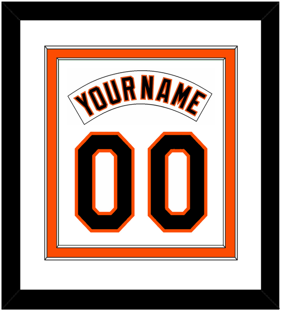 Baltimore Nameplate & Number Combined - Home White (1995-1997) - Double Mat 1