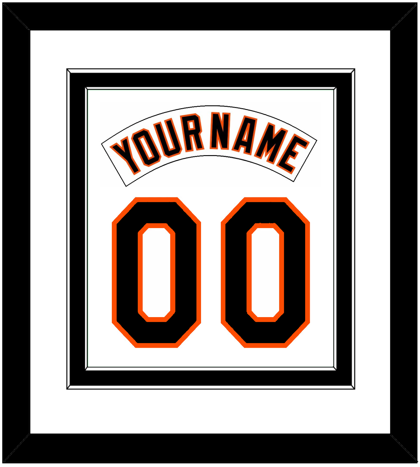 Baltimore Nameplate & Number Combined - Home White (1995-1997) - Signature Tier 2