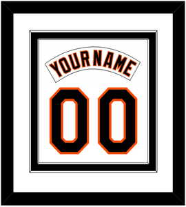 Baltimore Nameplate & Number Combined - Home White (1995-1997) - Double Mat 2