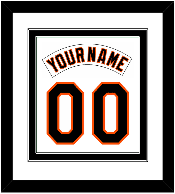 Baltimore Nameplate & Number Combined - Home White (1995-1997) - Double Mat 2