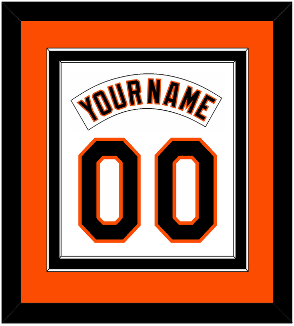 Baltimore Nameplate & Number Combined - Home White (1995-1997) - Double Mat 3