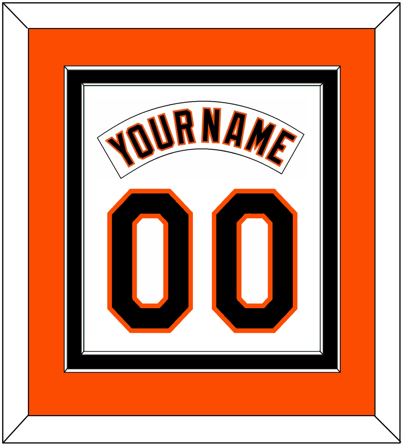 Baltimore Nameplate & Number Combined - Home White (1995-1997) - Signature Tier 3