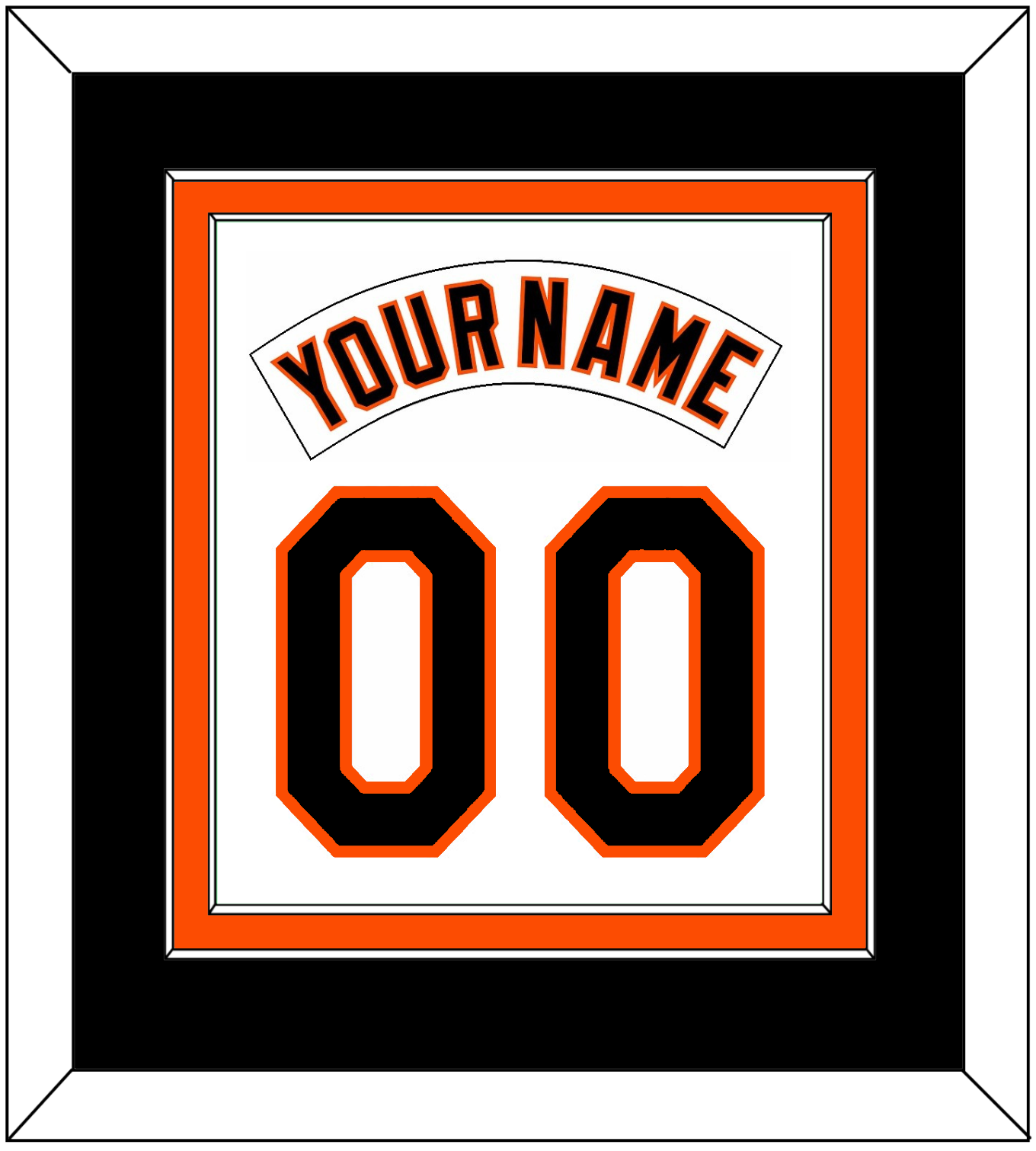 Baltimore Nameplate & Number Combined - Home White (1995-1997) - Signature Tier 4