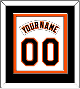 Baltimore Nameplate & Number Combined - Home White (1995-1997) - Double Mat 4