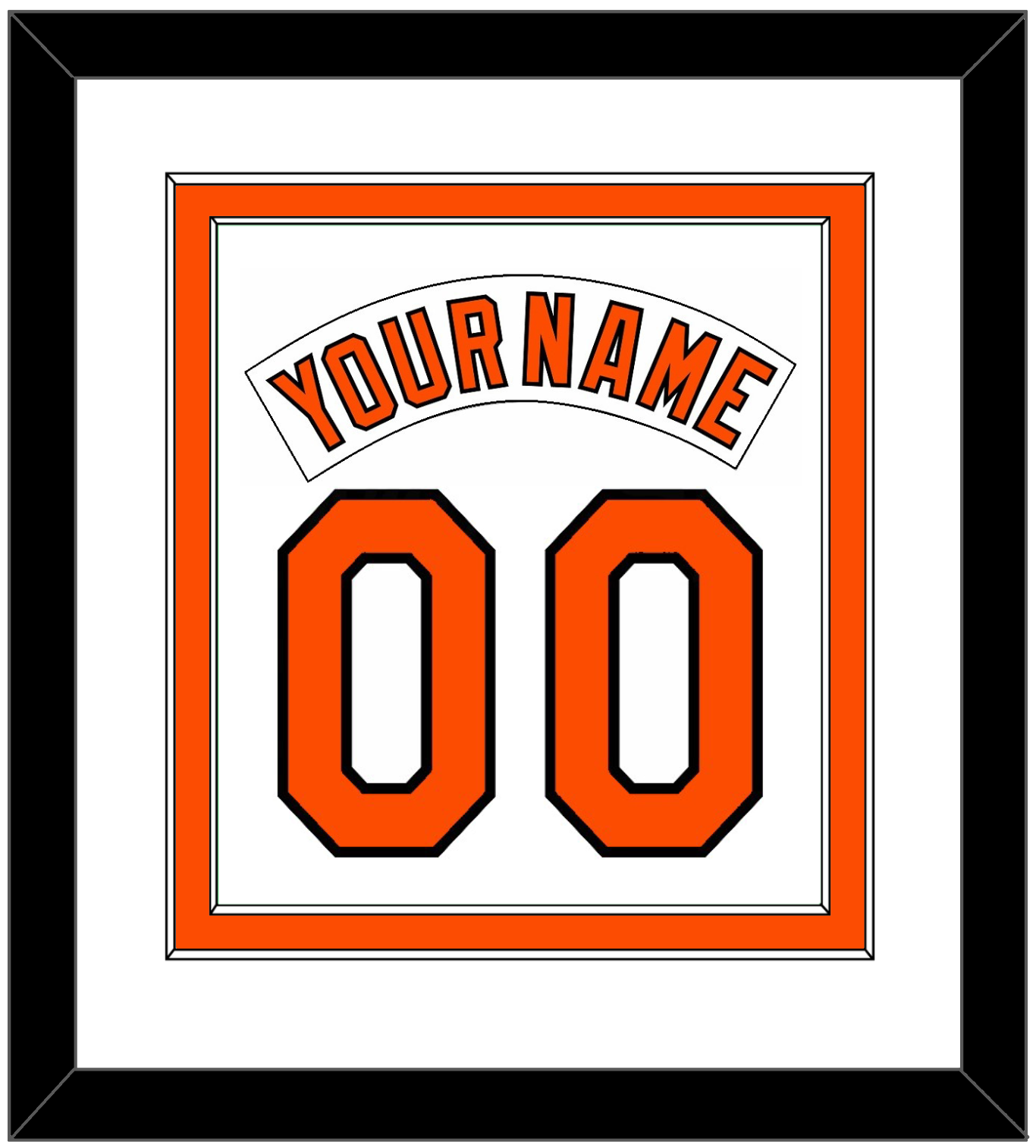 Baltimore Nameplate & Number Combined - Home White (1978-1988) - Signature Tier 1