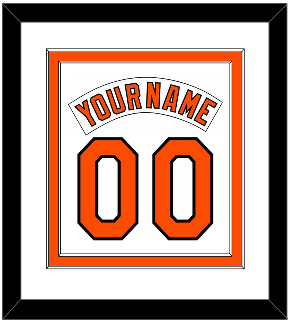 Baltimore Nameplate & Number Combined - Home White (1978-1988) - Double Mat 1