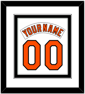 Baltimore Nameplate & Number Combined - Home White (1978-1988) - Double Mat 2