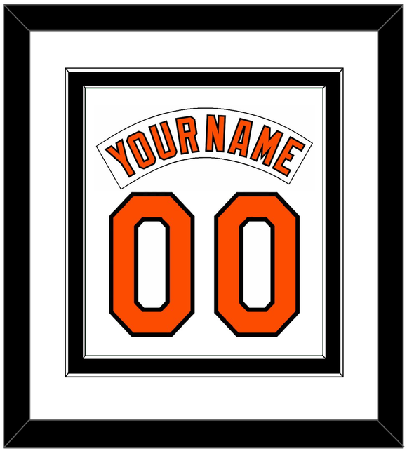 Baltimore Nameplate & Number Combined - Home White (1978-1988) - Double Mat 2