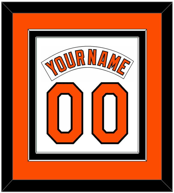 Baltimore Nameplate & Number Combined - Home White (1978-1988) - Double Mat 3