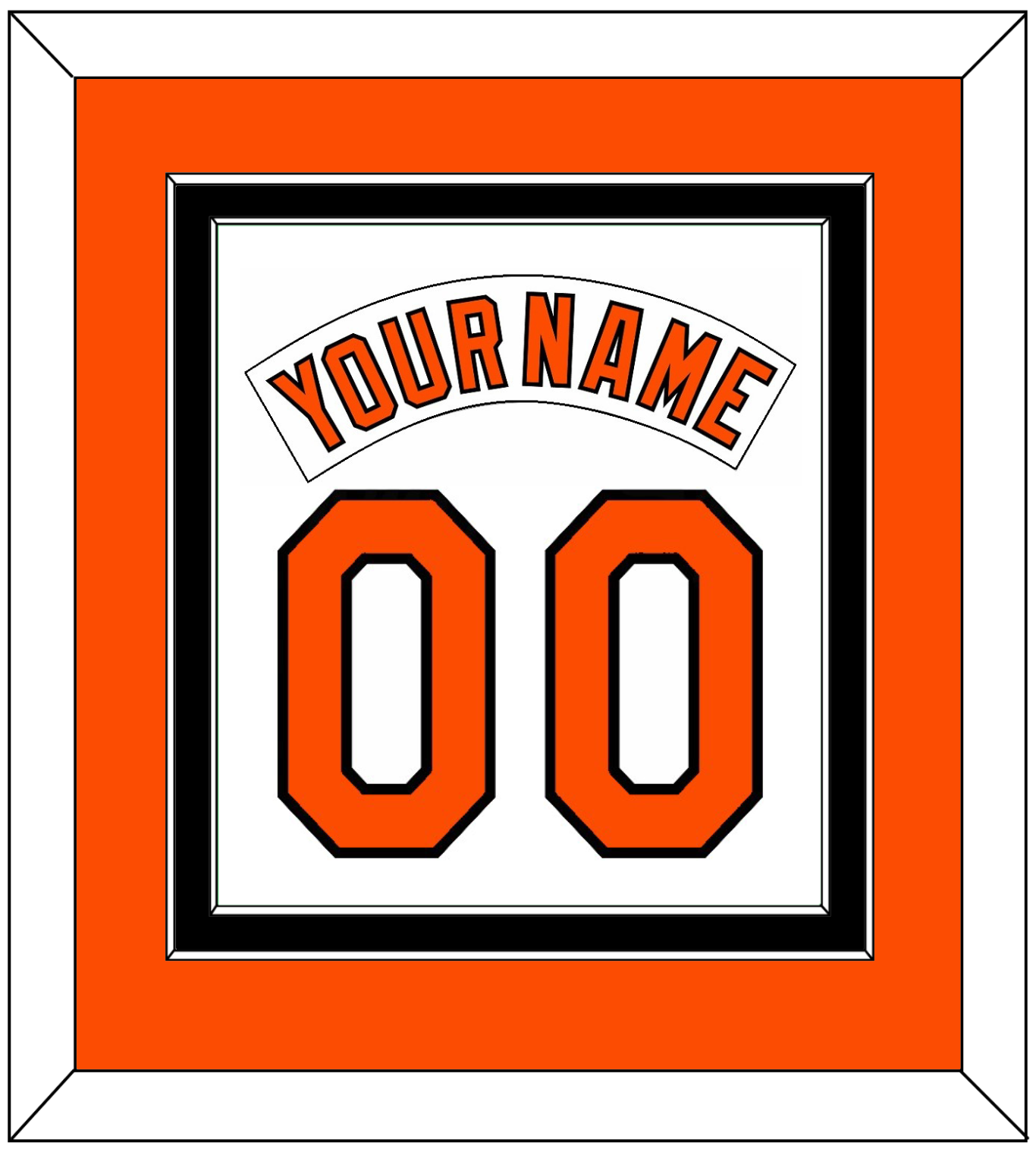 Baltimore Nameplate & Number Combined - Home White (1978-1988) - Signature Tier 3