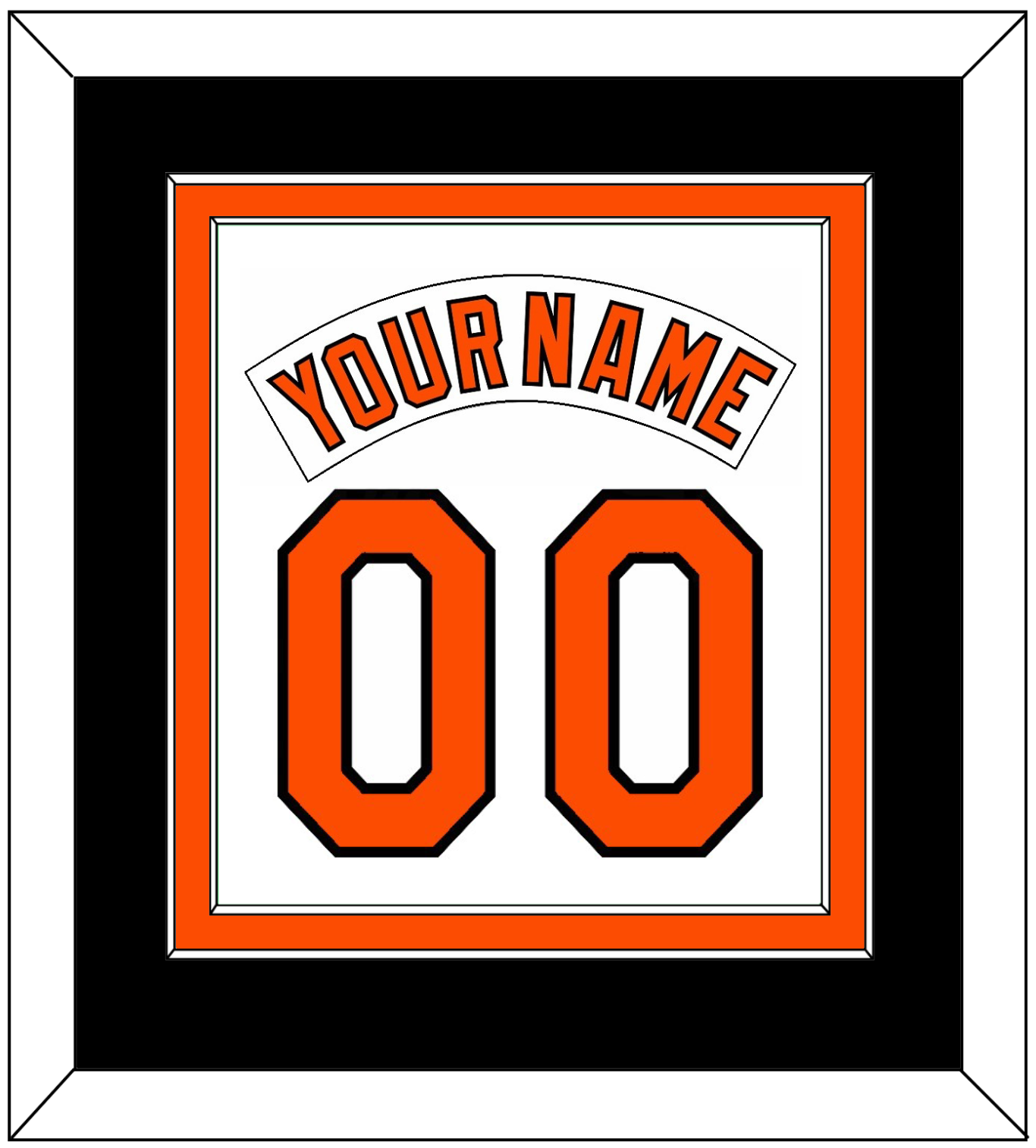 Baltimore Nameplate & Number Combined - Home White (1978-1988) - Signature Tier 4