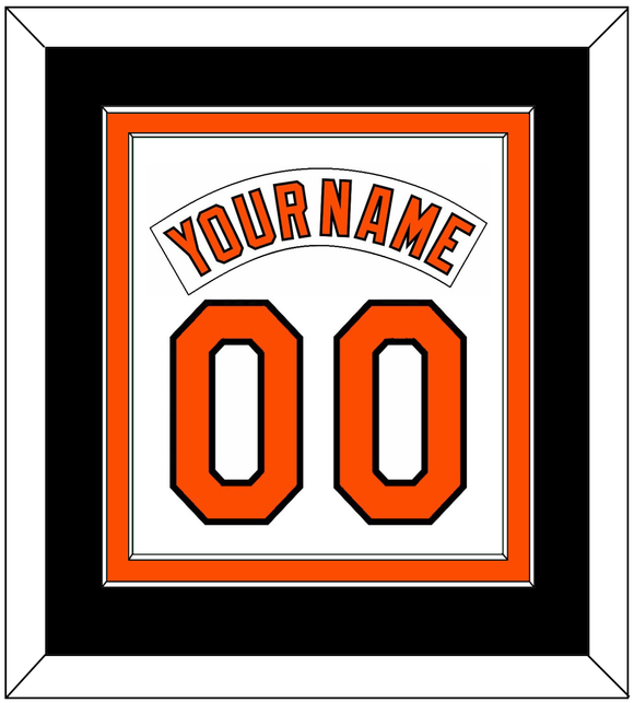 Baltimore Nameplate & Number Combined - Home White (1978-1988) - Double Mat 4