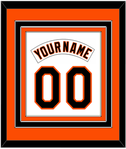 Baltimore Nameplate & Number Combined - Home White (1995-1997) - Triple Mat 2