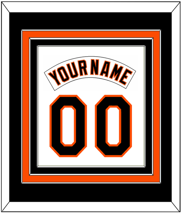 Baltimore Nameplate & Number Combined - Home White (1995-1997) - Triple Mat 3