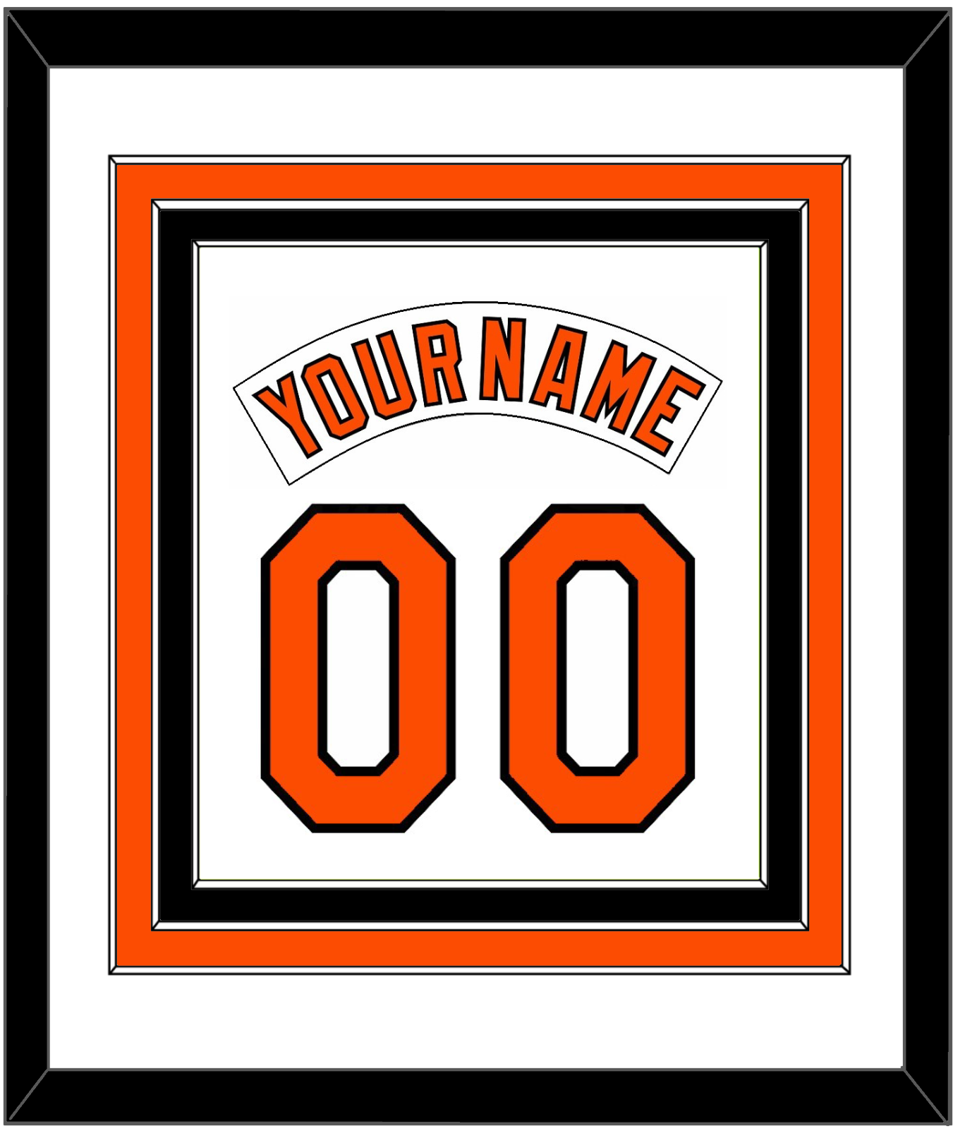 Baltimore Nameplate & Number Combined - Home White (1978-1988) - Premier Tier 1