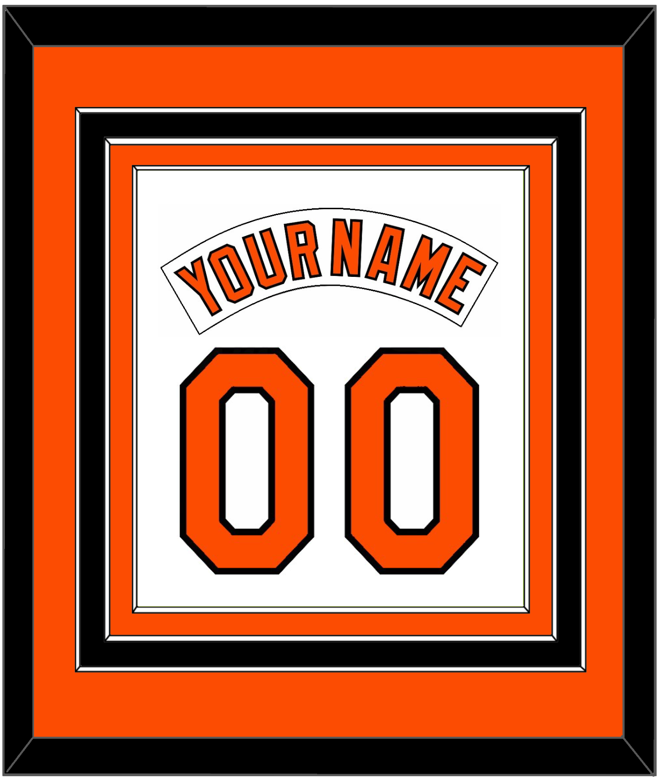 Baltimore Nameplate & Number Combined - Home White (1978-1988) - Premier Tier 2