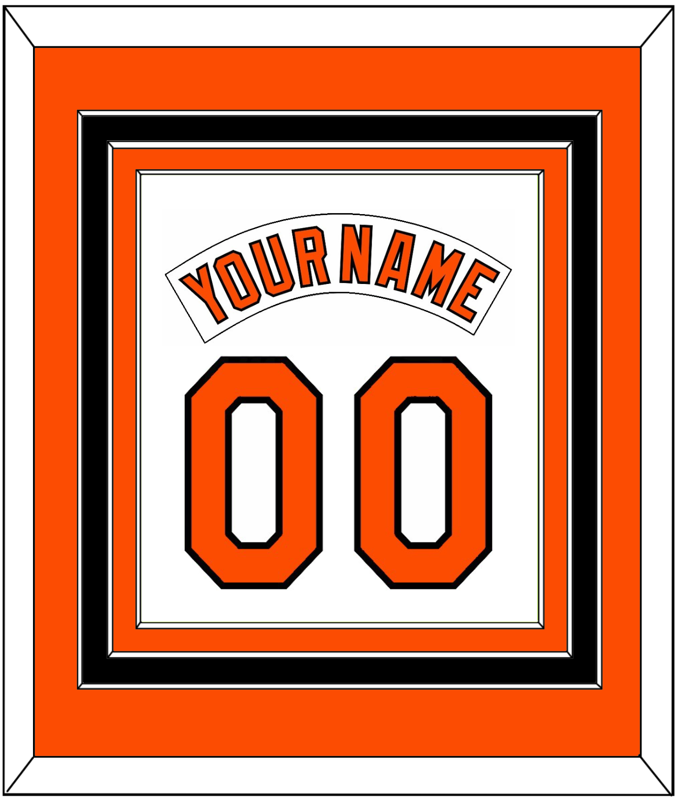 Baltimore Nameplate & Number Combined - Home White (1978-1988) - Premier Tier 2