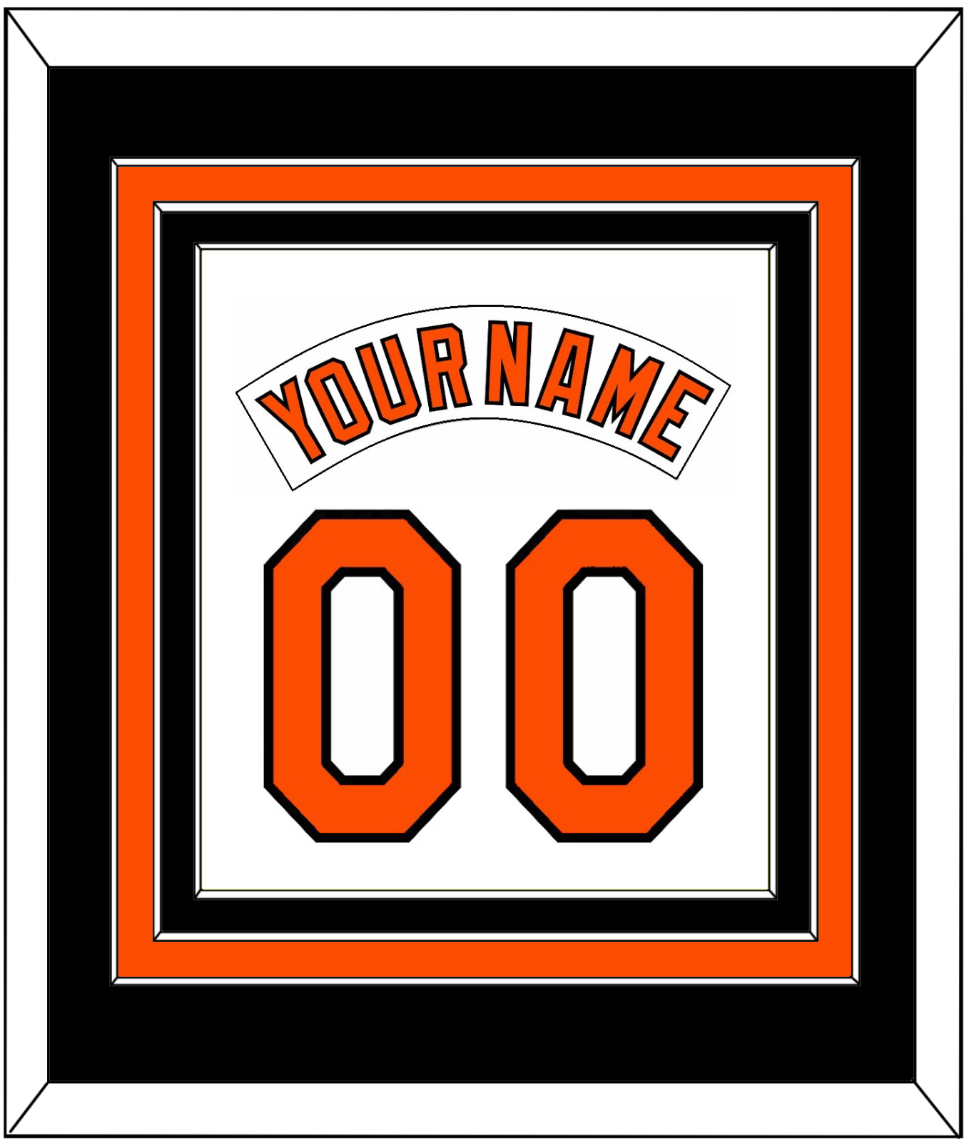 Baltimore Nameplate & Number Combined - Home White (1978-1988) - Premier Tier 3