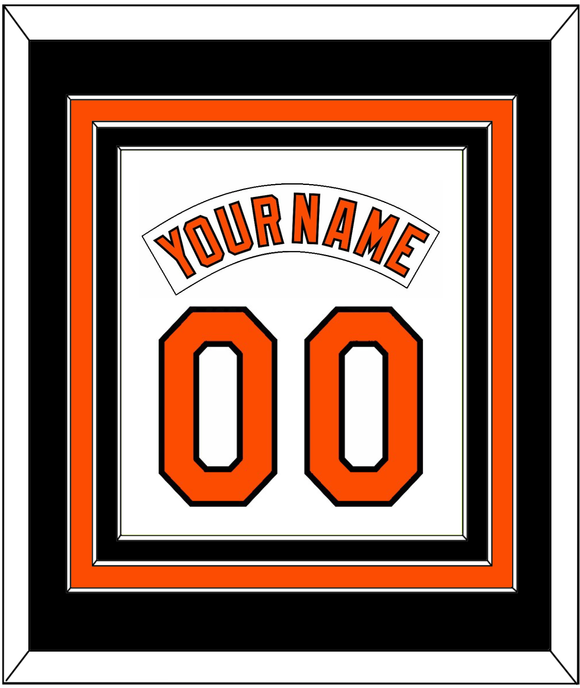 Baltimore Nameplate & Number Combined - Home White (1978-1988) - Triple Mat 3