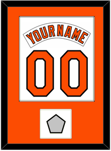 Baltimore Nameplate & Number Combined With 1983 World Series Patch - Home White (1978-1988) - Single Mat 1