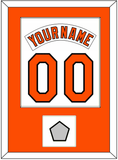 Baltimore Nameplate & Number Combined With 1983 World Series Patch - Home White (1978-1988) - Single Mat 1