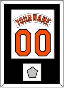 Baltimore Nameplate & Number Combined With 1983 World Series Patch - Home White (1978-1988) - Single Mat 2