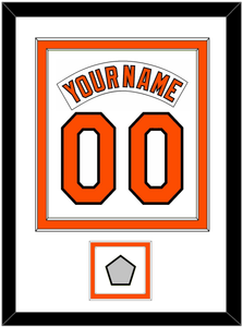 Baltimore Nameplate & Number Combined With 1983 World Series Patch - Home White (1978-1988) - Double Mat 1