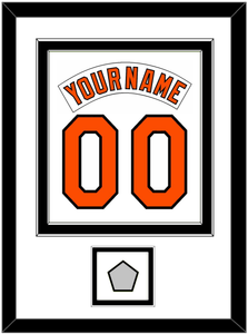 Baltimore Nameplate & Number Combined With 1983 World Series Patch - Home White (1978-1988) - Double Mat 2