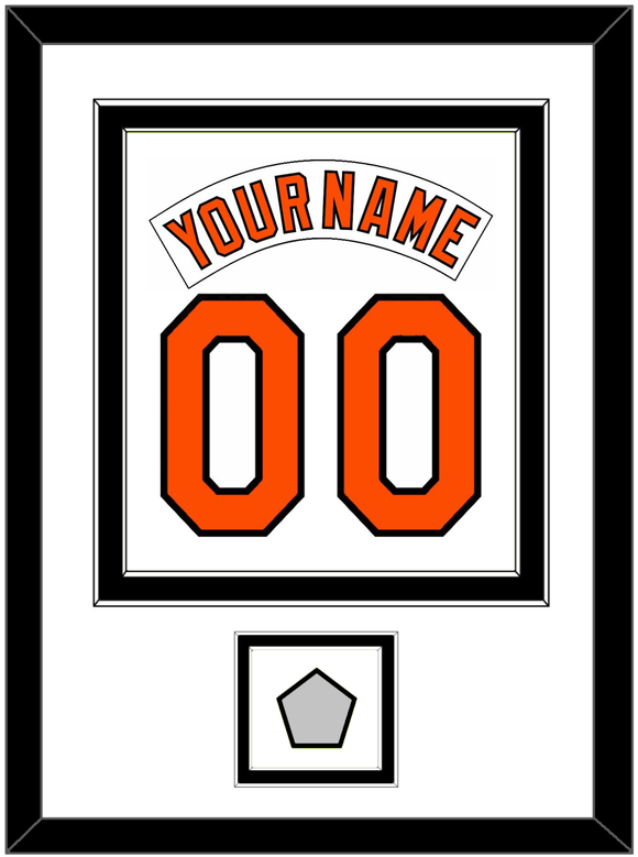 Baltimore Nameplate & Number Combined With 1983 World Series Patch - Home White (1978-1988) - Double Mat 2