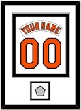 Baltimore Nameplate & Number Combined With 1983 World Series Patch - Home White (1978-1988) - Double Mat 2