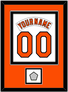 Baltimore Nameplate & Number Combined With 1983 World Series Patch - Home White (1978-1988) - Double Mat 3