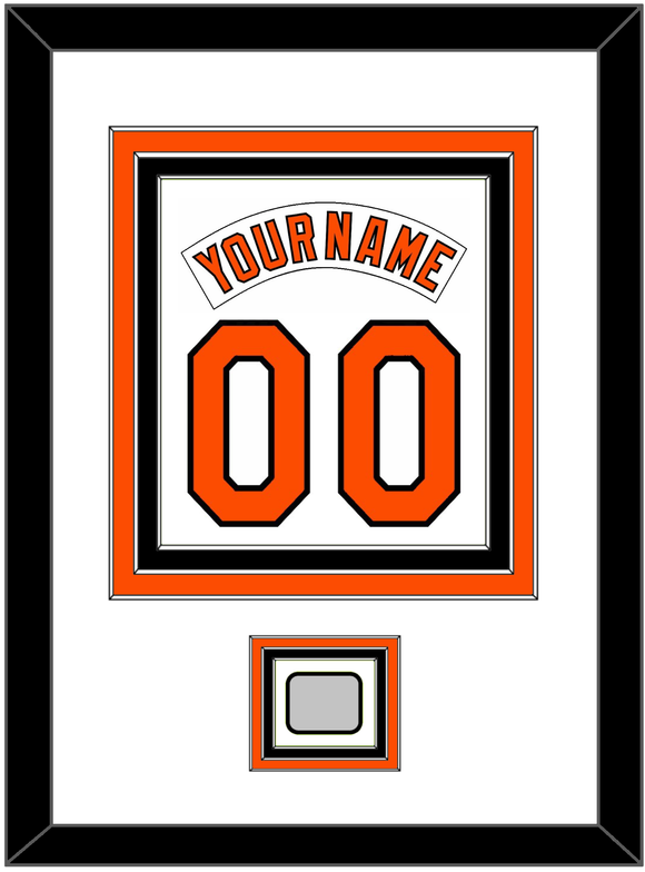 Baltimore Nameplate & Number Combined With 1983 World Series Patch - Home White (1978-1988) - Triple Mat 1