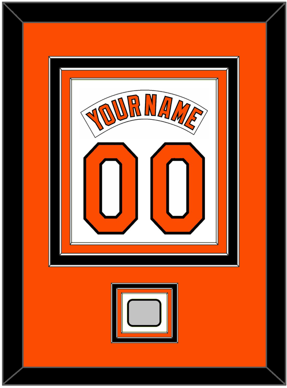 Baltimore Nameplate & Number Combined With 1983 World Series Patch - Home White (1978-1988) - Triple Mat 2