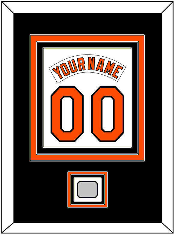 Baltimore Nameplate & Number Combined With 1983 World Series Patch - Home White (1978-1988) - Triple Mat 3