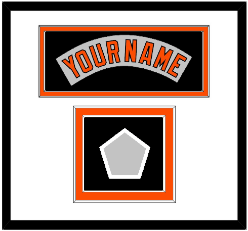 Baltimore Nameplate & World Series Jersey Patch - Road Gray (1978-1988) - Double Mat 2