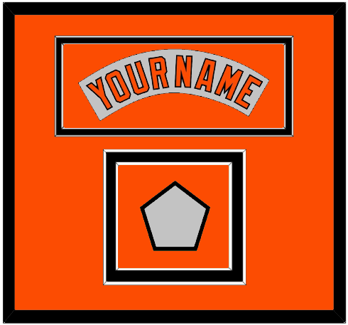 Baltimore Nameplate & World Series Jersey Patch - Road Gray (1978-1988) - Double Mat 3