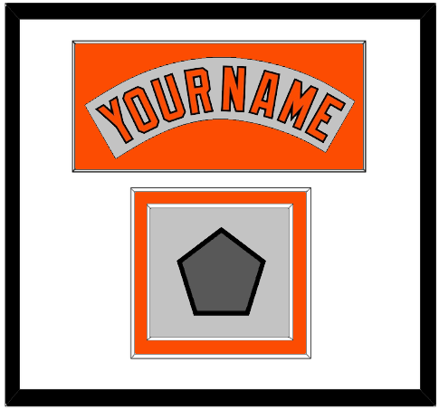 Baltimore Nameplate & World Series Jersey Patch - Road Gray (1978-1988) - Double Mat 5