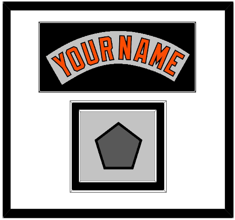 Baltimore Nameplate & World Series Jersey Patch - Road Gray (1978-1988) - Double Mat 6