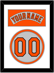 Baltimore Nameplate & Number - Road Gray (1978-1988) - Double Mat 1