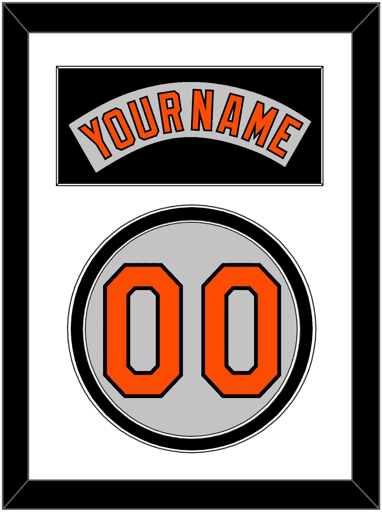 Baltimore Nameplate & Number - Road Gray (1978-1988) - Signature Tier 2